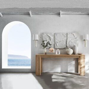 Scandinavian Design Ceramic Modern Home Decor White Mini Houses Pre-lit Set of 2